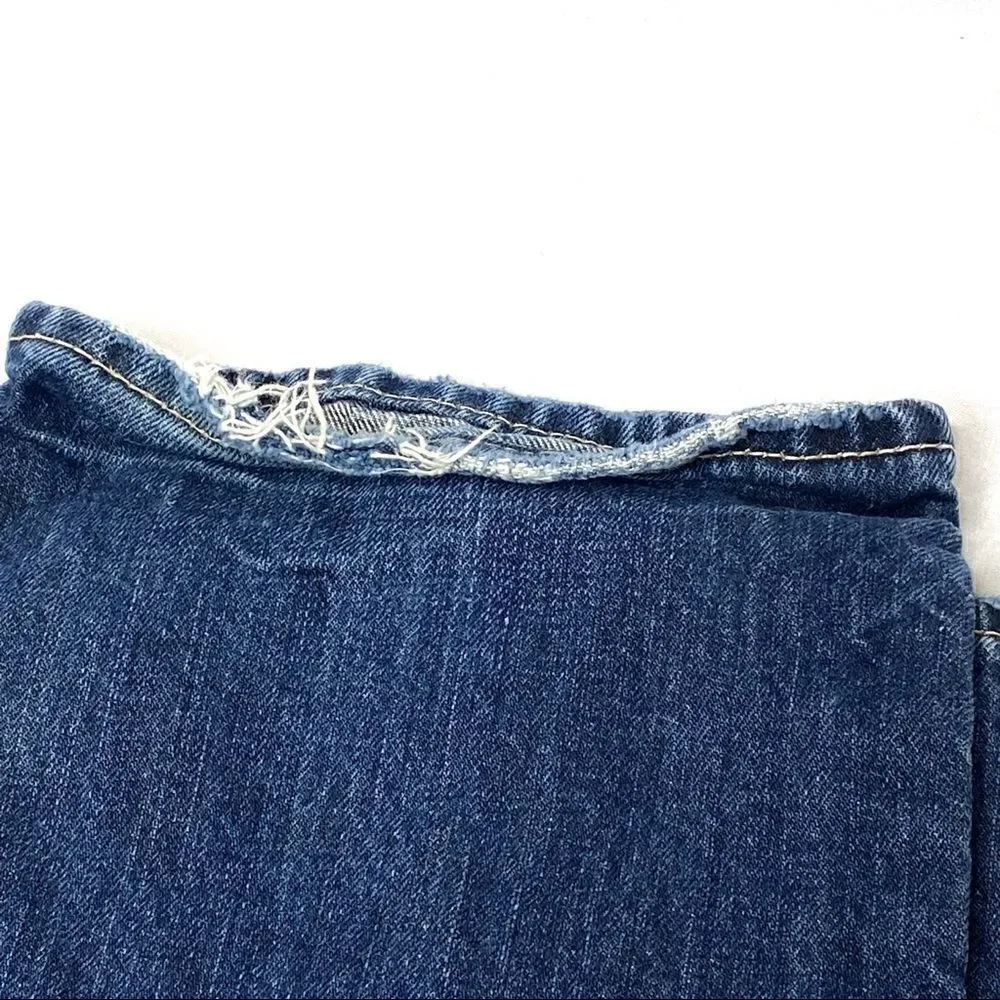 Abercrombie & Fitch button fly slim straight distressed jeans 30 X 30